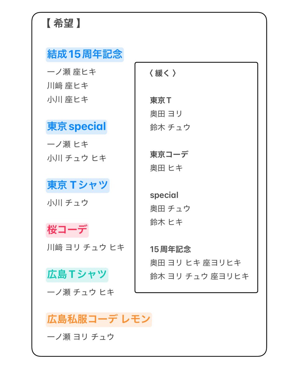 tr__n46's tweet photo. 乃木坂46 生写真 トレ 私服 東京 special スペシャル 結成15周年記念 

提供→画像2~8
福岡 広島 スペ衣装48 固定過去物

熱望
川﨑 桜コーデコンプ

希望
画像1
一ノ瀬 川﨑 ＞ 小川

異種トレ◎
素手開封 指紋難あり不可
緩くのみは要検討
アンダラ2日目又は郵送トレ

お気軽にお声掛けください https://t.co/1DpTrlpCNv