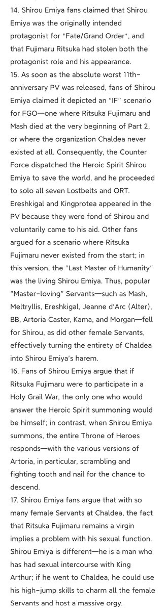SpaceIshtarNB's tweet photo. @fgoproject I compiled a list of some of the extreme, disparaging remarks made by Shirou Emiya fans regarding FGO—spanning from the game's launch up to its 11th anniversary. I was shocked by what I saw; are they even human? They seem more like demons from hell. https://t.co/SYbIVSkf88