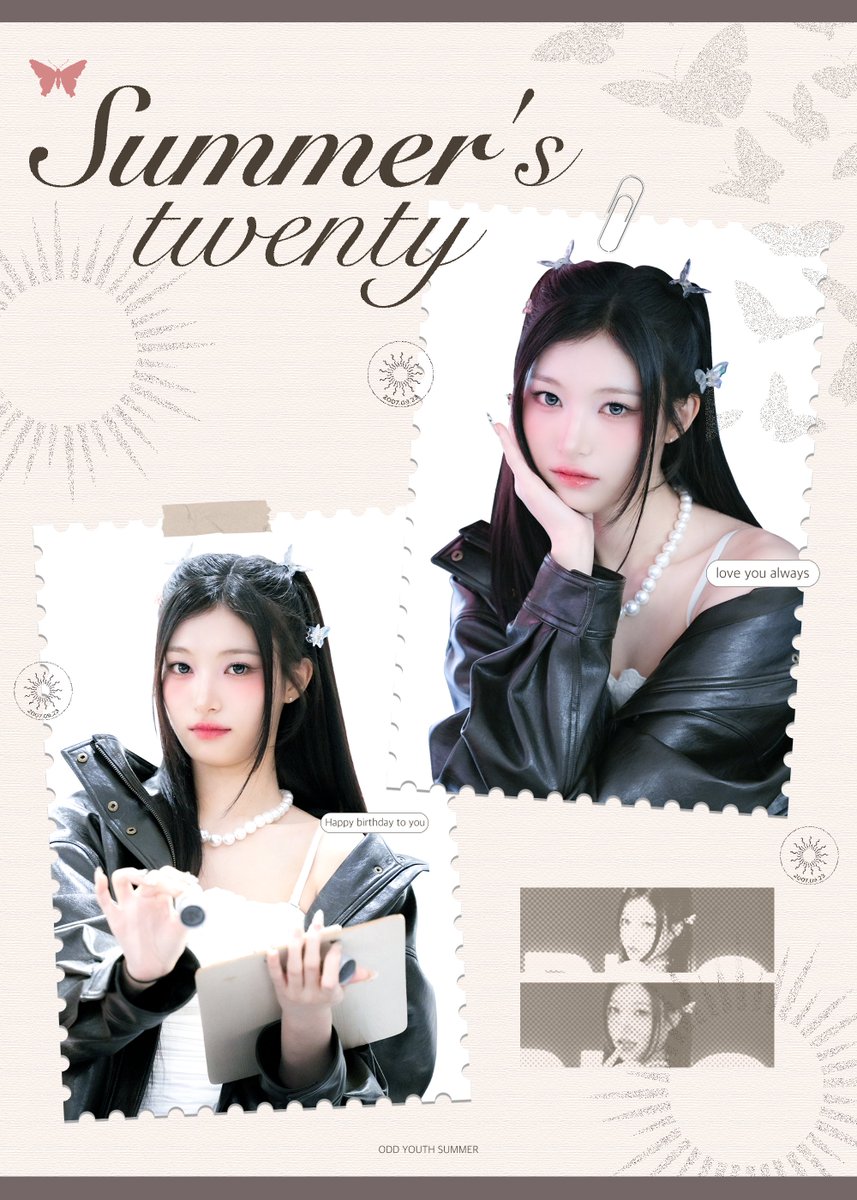 Sumfi_09's tweet photo. ☀️ 2026 Summer Birthday Event ☀️

『 Summer's  twenty』

써머의 생일을 맞이하여
생일카페 이벤트를 진행합니다.

☕️ 카페 온데이
🗓️ 25. 09. 23   12시 ~ 18시

#스무살의_은서

자세한 사항은 공지 이미지를 참고해주세요.

#ODDYOUTH #오드유스
#SUMMER #써머 https://t.co/MyfkATMwOh