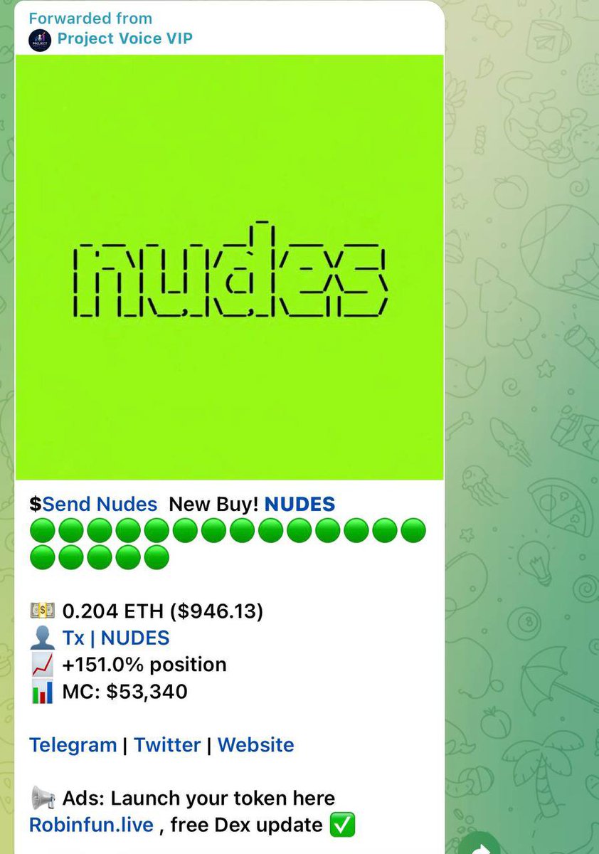 IhechiGideon1's tweet photo. Robinhood memecoin : $NUDES

Private call at $53k Mcap

Contract Address: 
0xbe98b75361935b18d688409424a869a4C3dC7401
CHARTS 📈 https://t.co/Btob613Foi