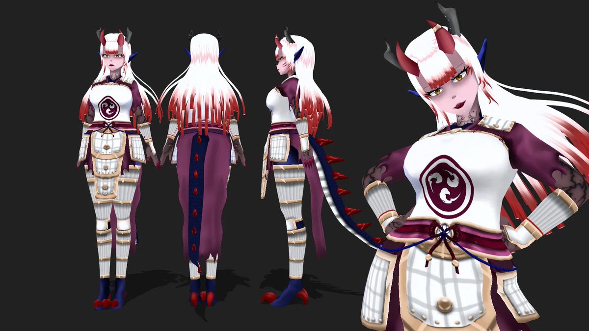 RayneYoruka's tweet photo. Right, models finalised for me and for @KaguyaTheOni  by @MawSothoth. Just in time ha ha! https://t.co/VwhDqegDDx