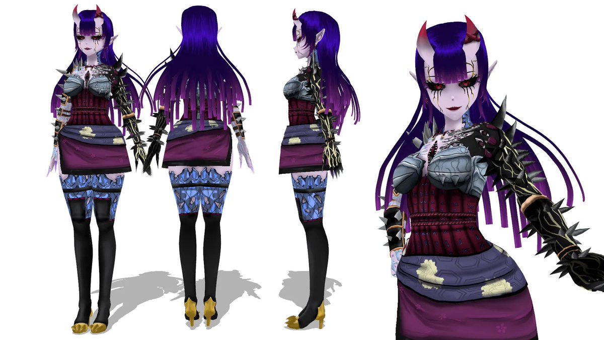 RayneYoruka's tweet photo. Right, models finalised for me and for @KaguyaTheOni  by @MawSothoth. Just in time ha ha! https://t.co/VwhDqegDDx