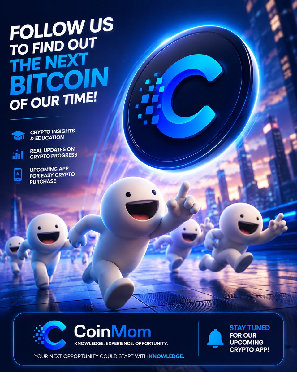 CoinMomPay's tweet photo. Knowledge + experience = better crypto opportunities. 🚀
Follow CoinMom for crypto insights, updates, and our upcoming purchase app. 📲
Follow us to discover what could be the next Bitcoin of our time! 🔥
#Crypto #Bitcoin #PiNetwork #CoinMom https://t.co/IAwgEI8slF