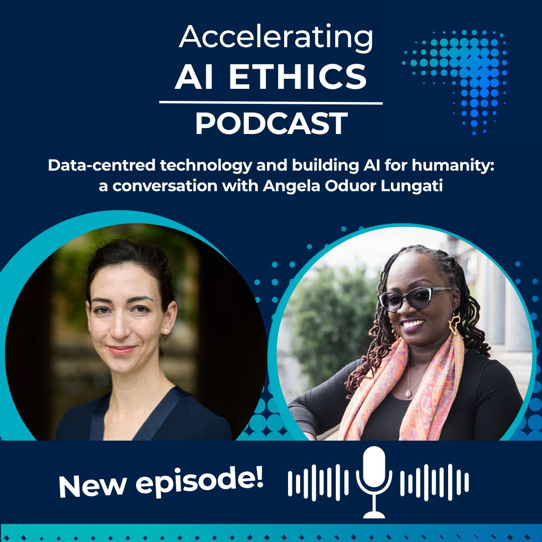 EthicsInAI's tweet photo. 🎙️ In a new episode of the Accelerating AI Ethics podcast, 'Data-centred technology and building AI for humanity: a conversation with Angela Oduor Lungati', Dr Caroline Emmer De Albuquerque Green speaks with Angela Oduor Lungati (@AngieNicoleOD), Executive Director of @ushahidi, about her journey as a woman in tech, why data is destiny and the fight for fairer, more representative AI training data.

🎧 Listen to the podcast: https://t.co/6pgglRdwBN