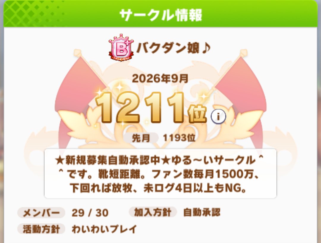 kaonakatan's tweet photo. 自動承認ですので、このサークルルールで大丈夫な方は
ぜひぜひ(っ ॑꒳ ॑c)

 #ウマ娘
 #ウマ娘メンバー募集 https://t.co/fMd26Bp02z
