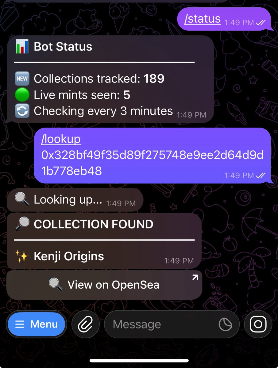 degenBRO__'s tweet photo. Adding more features to my tg NFT bot…

Everything will be clear soon

Building is fun :) https://t.co/yheBlU8HVW