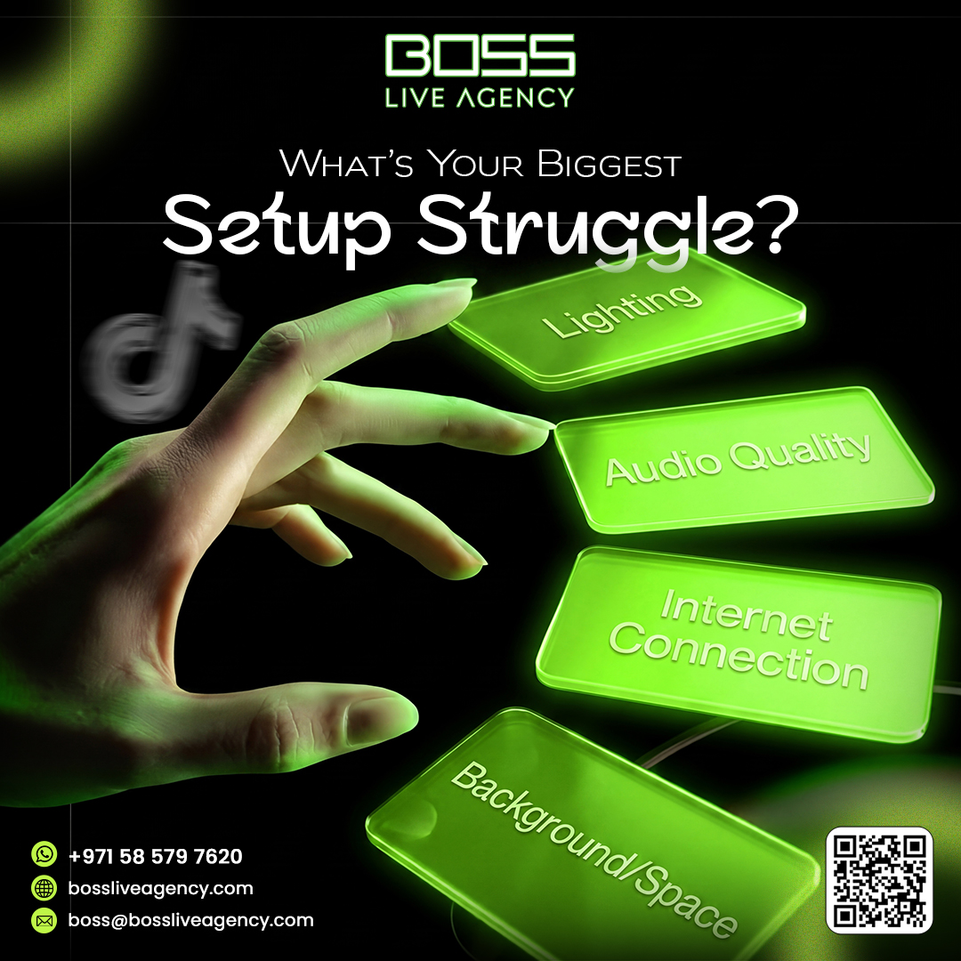 bossliveagency's tweet photo. Going LIVE? Your setup matters! From lighting and audio to internet connection and background, the right setup can make your LIVE more professional and engaging.
Whatβs your biggest LIVE setup struggle?
#BossLiveAgency #TikTokLive #GoLive #CreatorTips #LiveStreaming #bossnaveed https://t.co/zoOhplGxqI