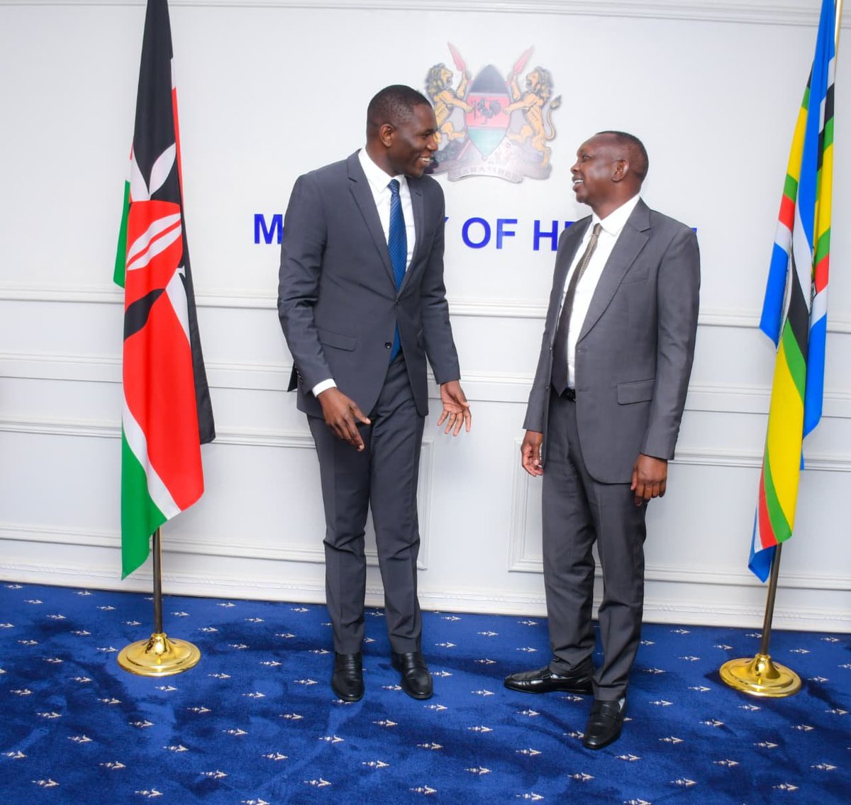 itsburberry22's tweet photo. Equipping local dispensaries and health centres was a primary focus during the Afya House meeting between MP Oscar Sudi and PS Dr Ouma Oluga. Upgrading facilities remains vital for community care. #HealthReformsDelivered. https://t.co/62z2Y6Td28