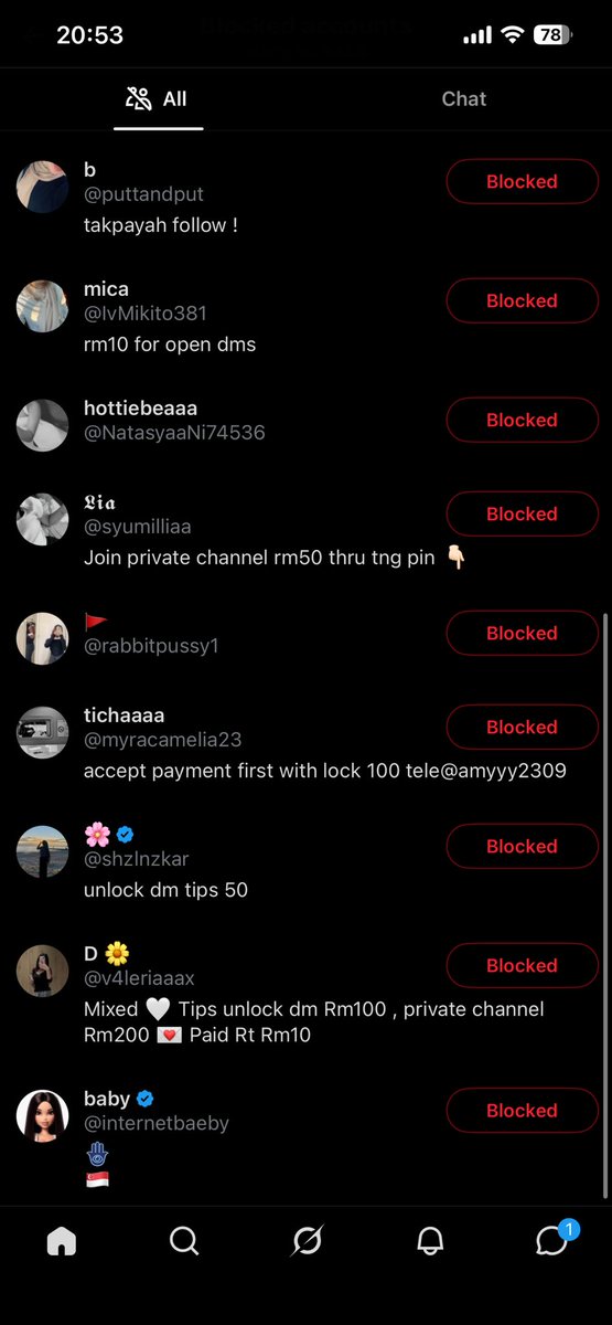 afterdark458's tweet photo. SCAMMER LIST UPDATE 

CEPAT2 BLOCK YA SEMUA, BE CAREFUL https://t.co/yD2mVMhQ98