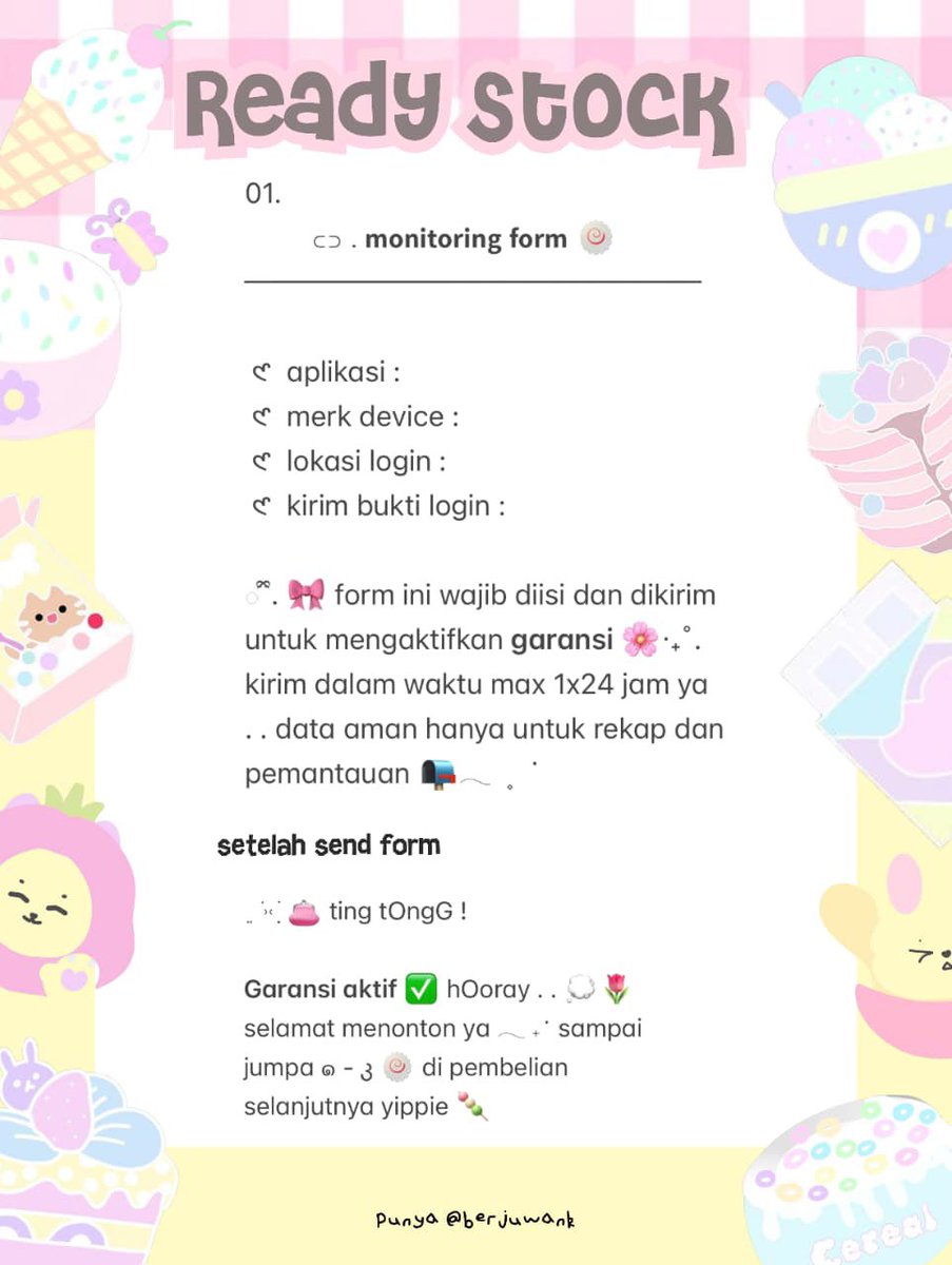 berjuwank's tweet photo. .    ╭┈ help repost please, tia🫶🏻

ഒ . 🚘 bip bip 𓂃 aku bawa wording monitoring dan garansi aktif yuhUuu ᘏ 🎢 tema nya nyimut 👧🏻 yuk jemput wording ini only IDR 7.500/ea ⊹. 🥣🪡 chat ke DM atau WA aku yap 

t. #zonauang ꒱꒱ https://t.co/HxSPb4RVWj