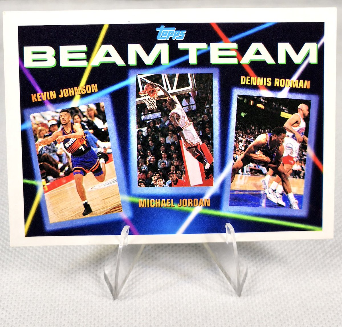 DuBoisCards's tweet photo. Pro tip, get them while you can. The run on 1992 Jordan Beam Teams has been absolutely insane. But there’s a group card with Jordan smack dab in the middle; you can still get sharp ones for under $20, at least for now. I guess junk wax isn’t junk anymore.
@CardPurchaser https://t.co/dGHcZWMNc8