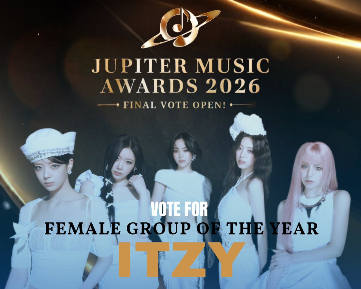 UNIVERSEITZY's tweet photo. [JMA2026] D-13

🚨 MIDZYs, the final round for JMA has started! Both ITZY and Chaeryeong has advanced, make sure to collect votes and Vote for them on all the apps

Apps:
• Mubeat
• Idolchamp
• Muniverse
• My1pick
• Coogoong

Categories:
•Female Group Of The Year
•Female Artiste Of The Year