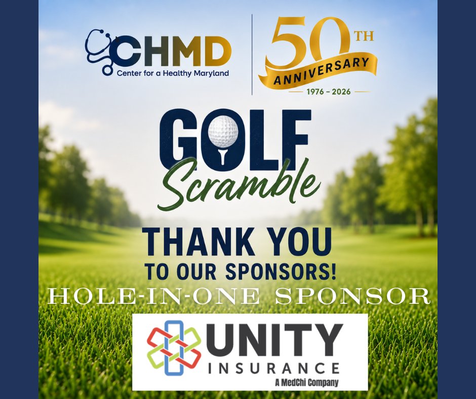 CFHMupdates's tweet photo. ⛳ We’re excited to recognize Unity Insurance as the Hole-in-One Sponsor of our Annual Charity Golf Scramble!

Thank you, Unity Insurance, for helping make this event possible and for supporting our work to build healthier communities across Maryland. We’re especially grateful for your sponsorship of one of the most exciting challenges on the course!

Think you can land a hole-in-one? Join us on the green and put your skills to the test! Register for the Annual Charity Golf Scramble here: https://t.co/WO57jWMvSt

#BuildingHealthierCommunities #GolfForGood #CommunityImpact #HealthyMaryland