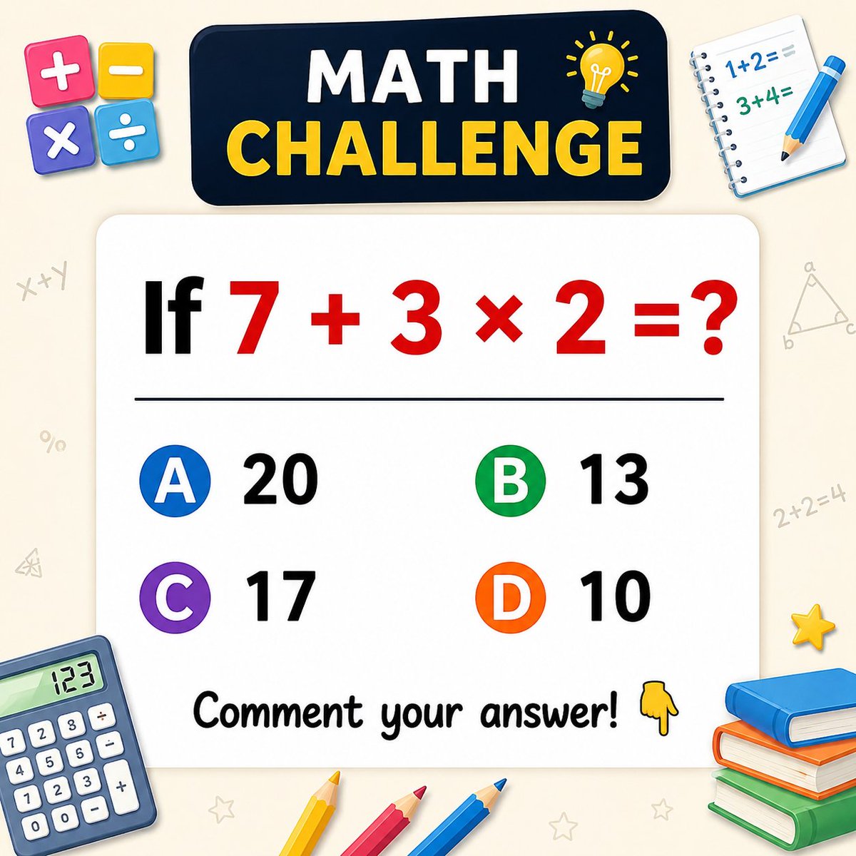 zaini875u's tweet photo. 🧮 Can You Solve This Easy Math Challenge? 🤔 https://t.co/oDsRCDZFBR