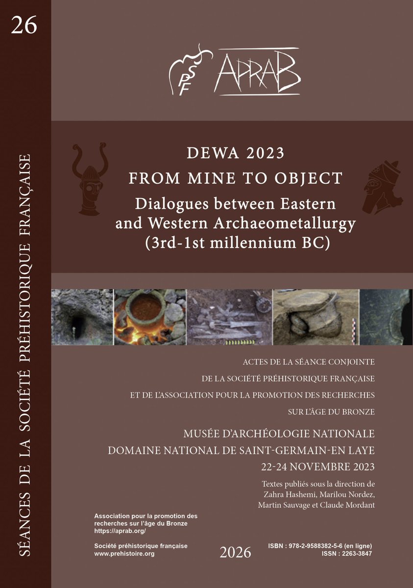CReAAH_UMR6566's tweet photo. DEWA 2023 - From mine to objet (Actes de la Séance de la SPF et de l’APRAB, Saint-Germain-en Laye, 22-24 novembre 2023)
Textes publiés sous la dir. de Zahra Hashemi, Marilou Nordez @CReAAH_UMR6566 , Martin Sauvage et Claude Mordant
En accès libre : 
https://t.co/yVmGOR2KUp https://t.co/AorElWZnne