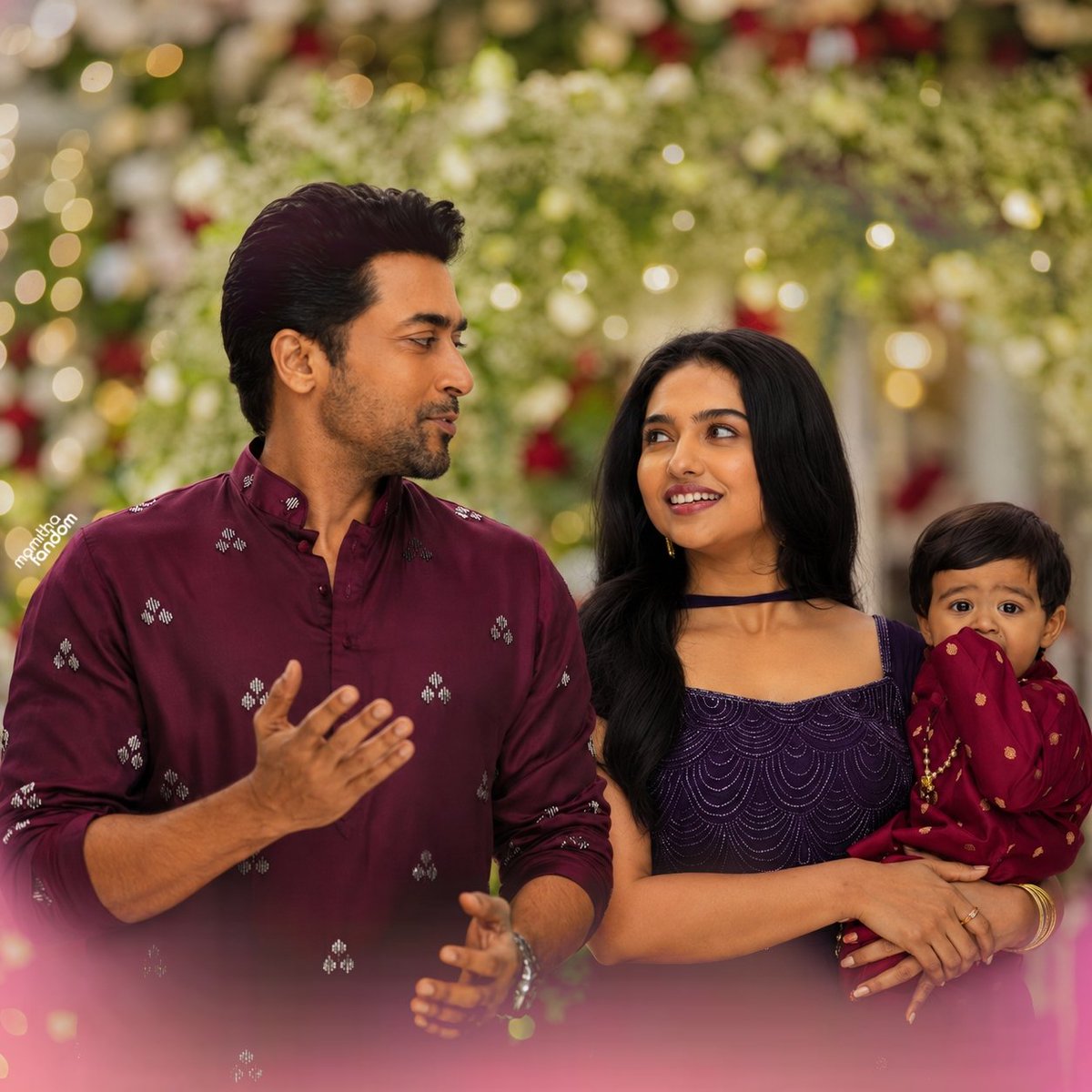 mamithafandom's tweet photo. Their Eye Contact Cuteunnggaaa ❤️ 🤌🫶

#Suriya #Mamitha #MamithaBaiju https://t.co/xCCVWSGLEs