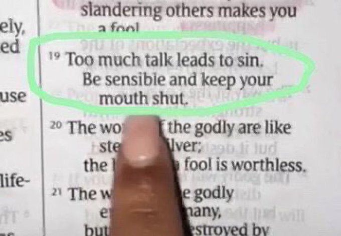 JesusSavesUs777's tweet photo. Don't gossip. https://t.co/UyEaNrKTZK