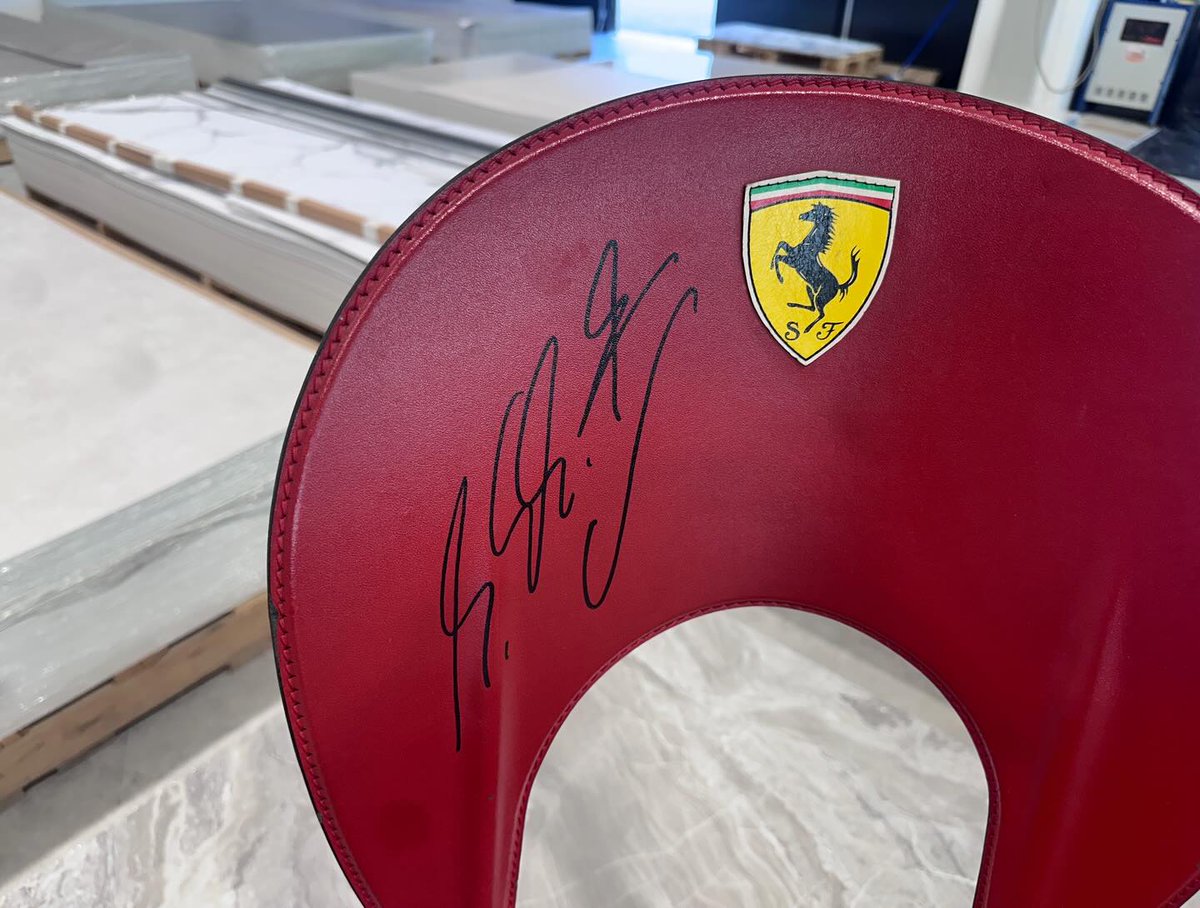 lidnotwoe's tweet photo. Schumacher and Todt Ferrari-signed chairs from the early 2000s. Message me for more information. https://t.co/TDr3onfzWR