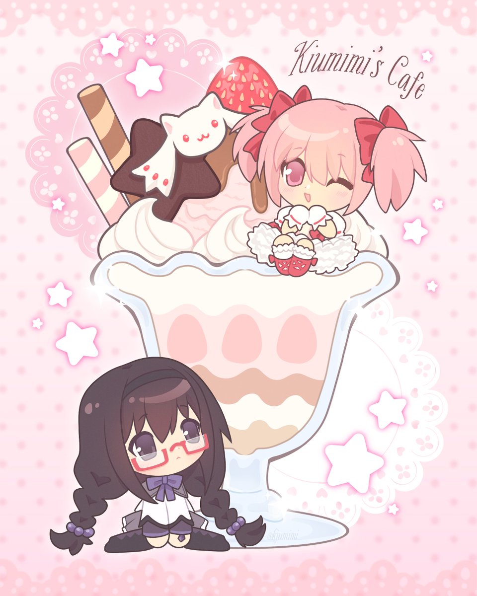 kiumimi_'s tweet photo. Madohomu Parfait I made back in April! 
Since the Sweets Paradise collab started today I think it's a great fit for the day🍦🎀 https://t.co/whF4e90b1v