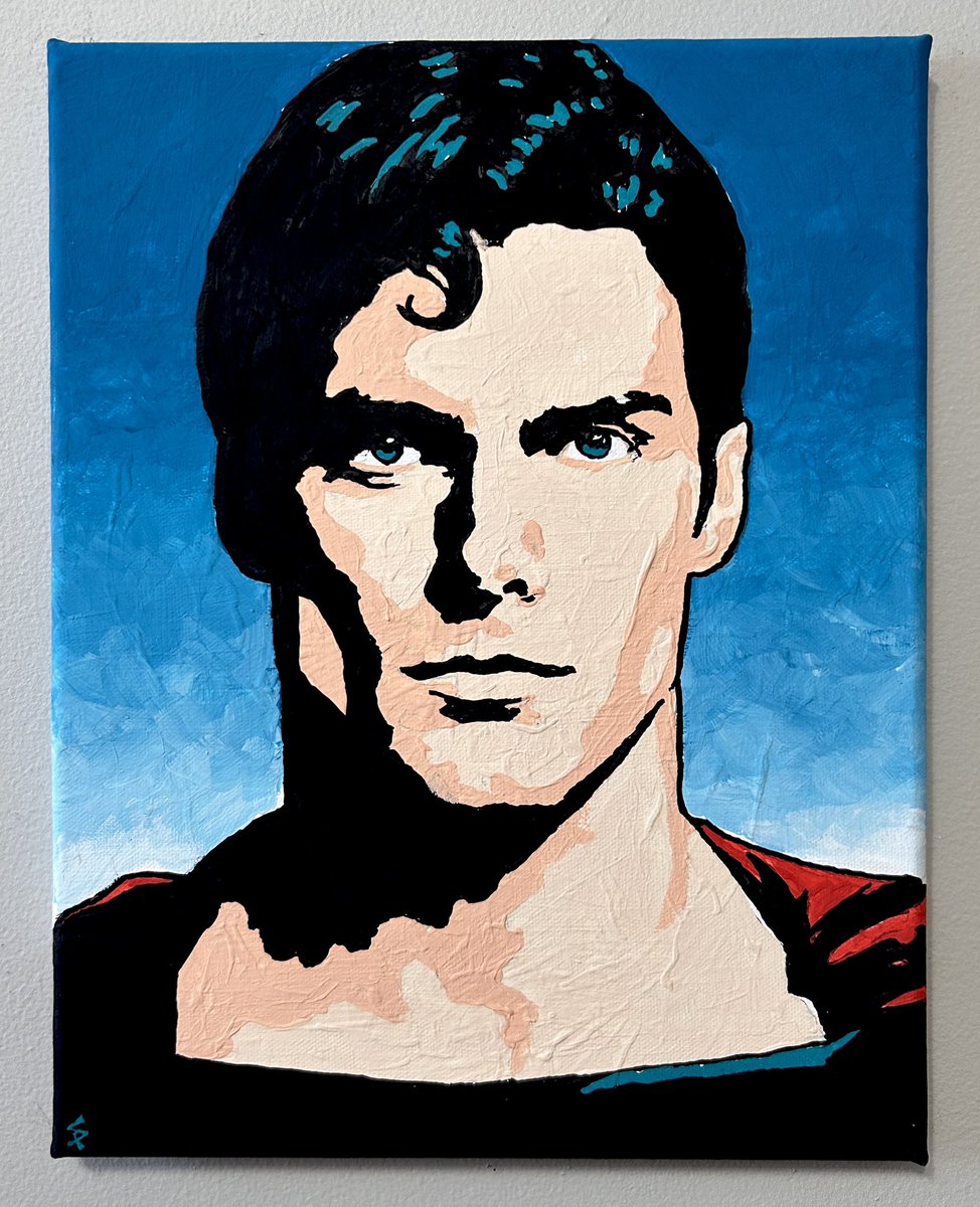 StevePetersArts's tweet photo. Painted Christopher Reeve in acrylic on canvas. Available in my shop https://t.co/lwnxGOxsmc