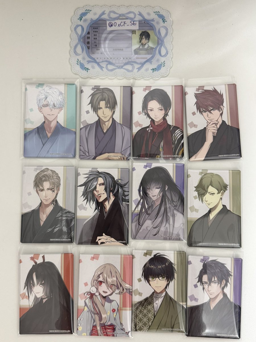 0xCF_SE's tweet photo. 【交換| 譲渡】刀剣乱舞 スクエア缶バッジ 

譲 軽装：⭐︎長谷部2/⭐︎加州2/⭐︎大包平/⭐︎大典太/⭐︎山鳥毛/⭐︎雲生2/白山/今劍/日光/小烏丸/篭手切江

求: 画像
無印→ 同異種スクエア缶バッジ三日月/獅子王or定価+送料

⭐︎は三日月と💛最優先 https://t.co/PECj2VlTh4