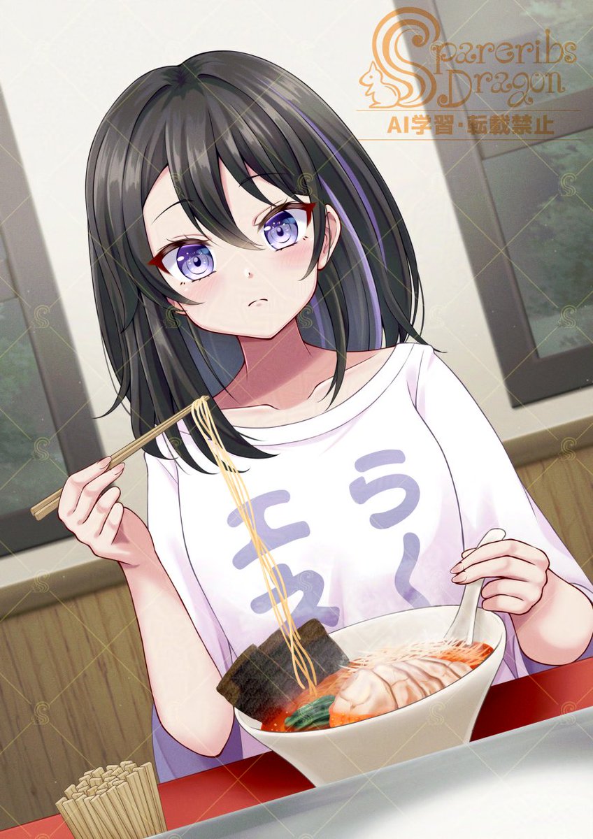 aoao_299's tweet photo. #1枚絵公開
ら～めんがエネルギーな碧さんがラーメンを食べてる1枚絵をぐラハムさん(@gg_xx_059 )に描いて��ただきました🍜

辛味噌ネギチャーシューです
私の事を知ってる人はどこのラーメンか分かるよね？

「碧と一緒にラーメン食べる？」

これからもら～めんがエネルギーで頑張るよ https://t.co/1HUyfReGOY
