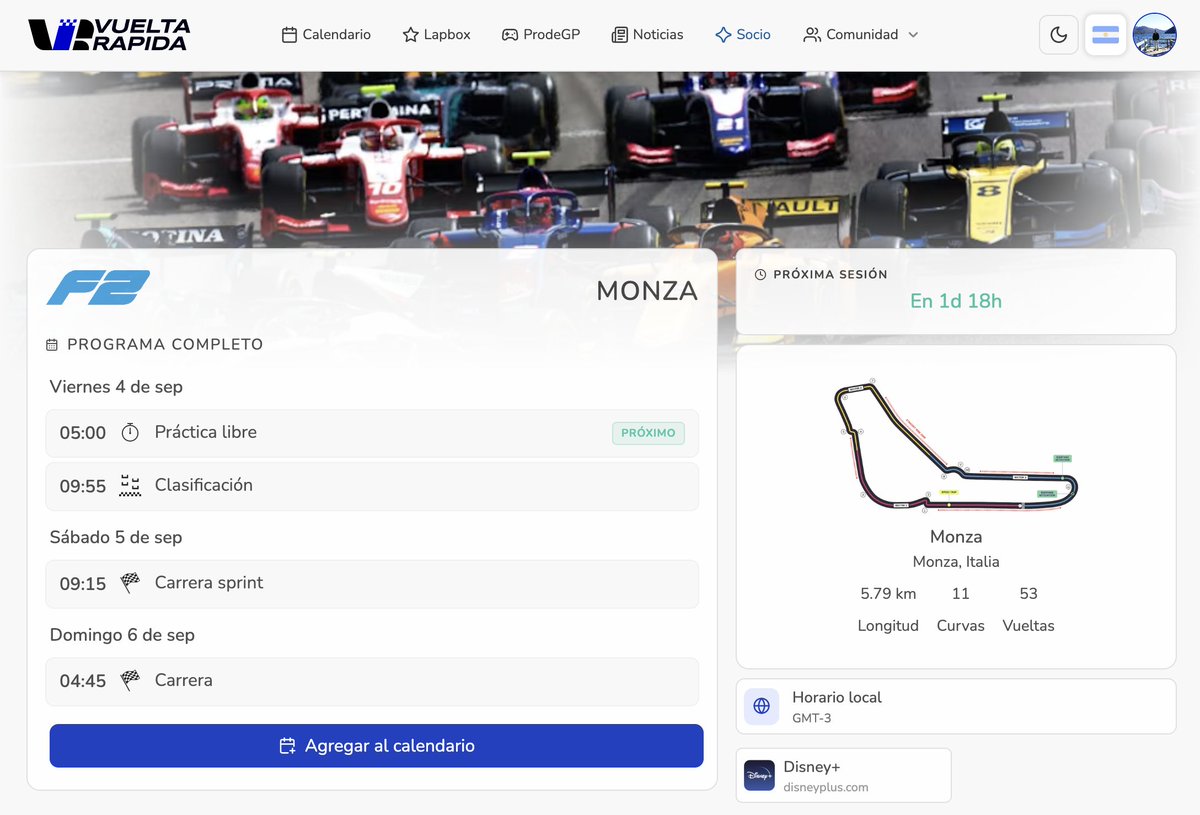 vueltarapida_'s tweet photo. Cronograma F1, F2 y F3 Monza 🇮🇹 https://t.co/g7JHqMq0Z8