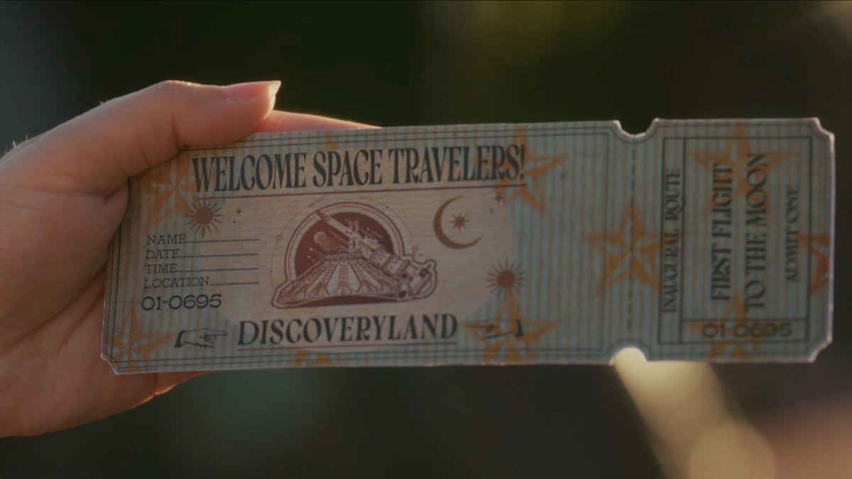 CafeFantasia's tweet photo. In the teaser video released 16 August 2026, four late Victorian space travellers hold up their tickets. 🎩🎟️
The tickets mention "FIRST FLIGHT TO THE MOON", "INAUGURAL ROUTE" and "01-0695", a reference to the attraction's original opening date.
#SpaceMountain #DisneylandParis https://t.co/LW2ol9lHs2