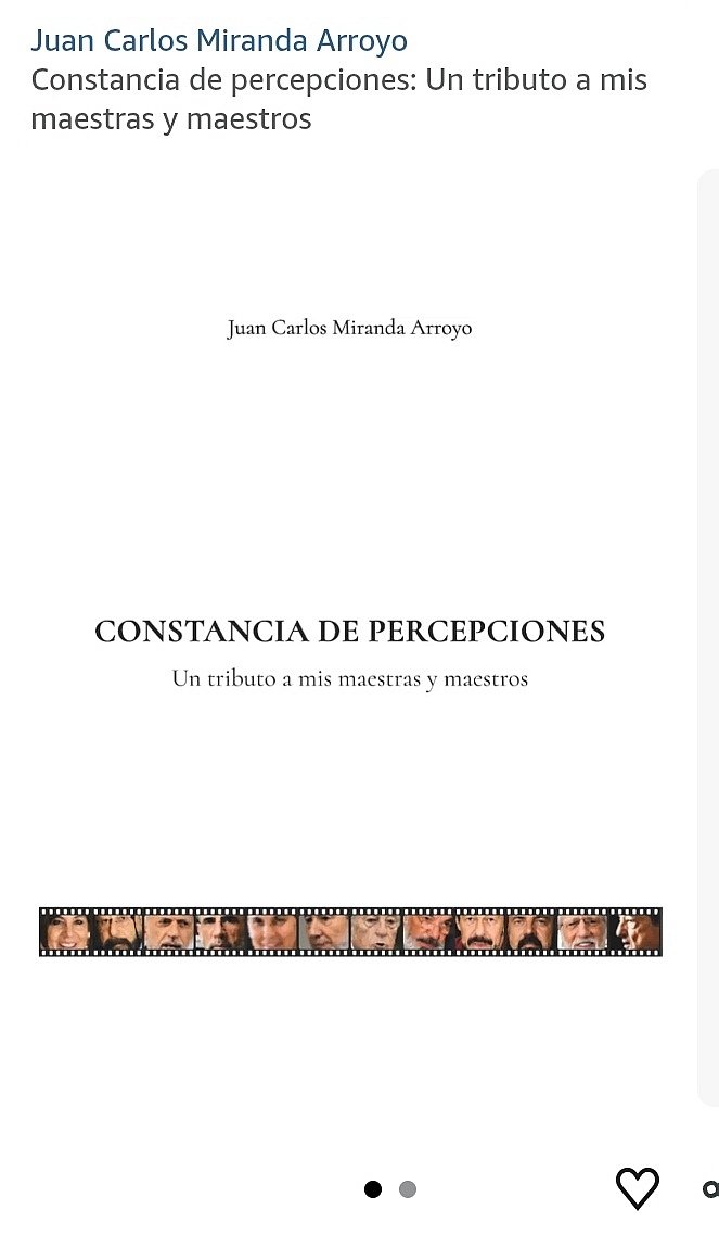 jcma23's tweet photo. Buenos días. Con alegría les informo que el libro "Constancia de percepciones" ya está a la venta en Amazon. https://t.co/9PZ17lYmBU