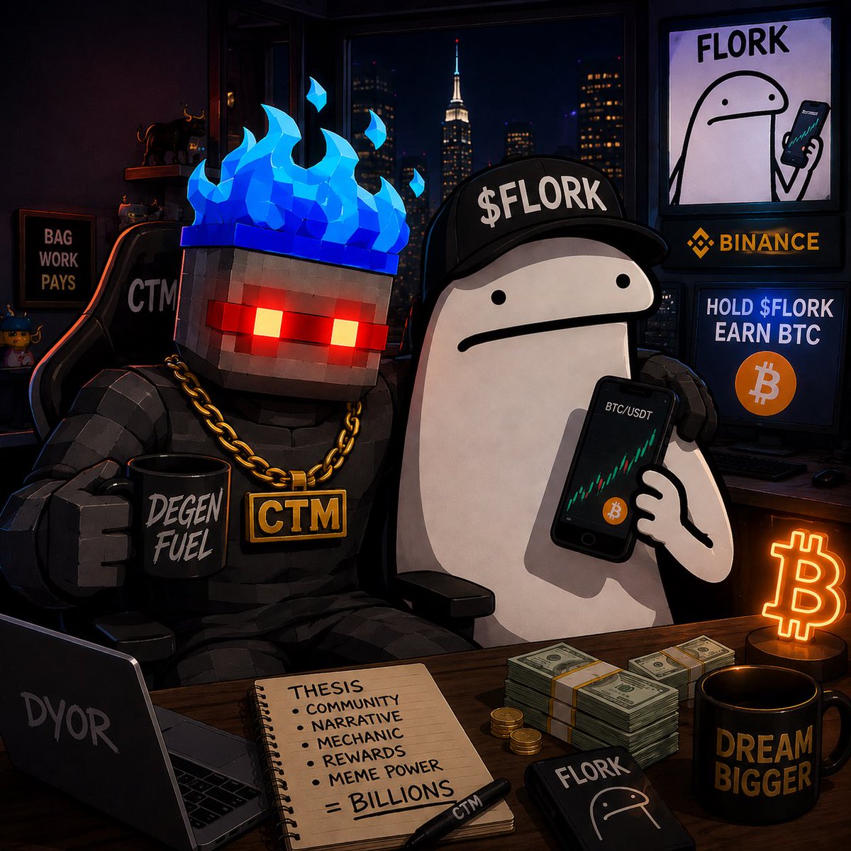 CryptoTalkMan's tweet photo. There were probably 10,000 $PEPE coins.

Same meme.
Same character.
Same “this is the one” thesis.

99.9% disappeared.

But ONE became the $PEPE.

The one that went to BILLIONS.

That’s how memes work.

It’s never about being the only token using the character.

It’s about becoming THE token the market decides represents the character.

And that’s exactly how I’m looking at $FLORK.

There have been countless FLORK coins before.

I’ve literally aped FLORK coins before.

But none of them had THIS setup.

A community CTO that refused to die.

A mechanic where holders earn Bitcoin.

Binance posting FLORK again and again.

CZ amplifying it.

A community getting louder every single day.

Eventually one FLORK has to separate itself from the thousands of copies and become THE $FLORK.

Just like one PEPE separated itself from 10,000 PEPEs.

I believe we’re watching that process happen right now.

You don’t make life-changing money buying the obvious winner after everyone agrees it’s the winner.

You make it by recognizing which one has a chance to become THE ONE before the crowd does.

I picked my $FLORK.

Dream bigger.

0xf40592daacb3e5abf358789f5688c0b4f64d7777