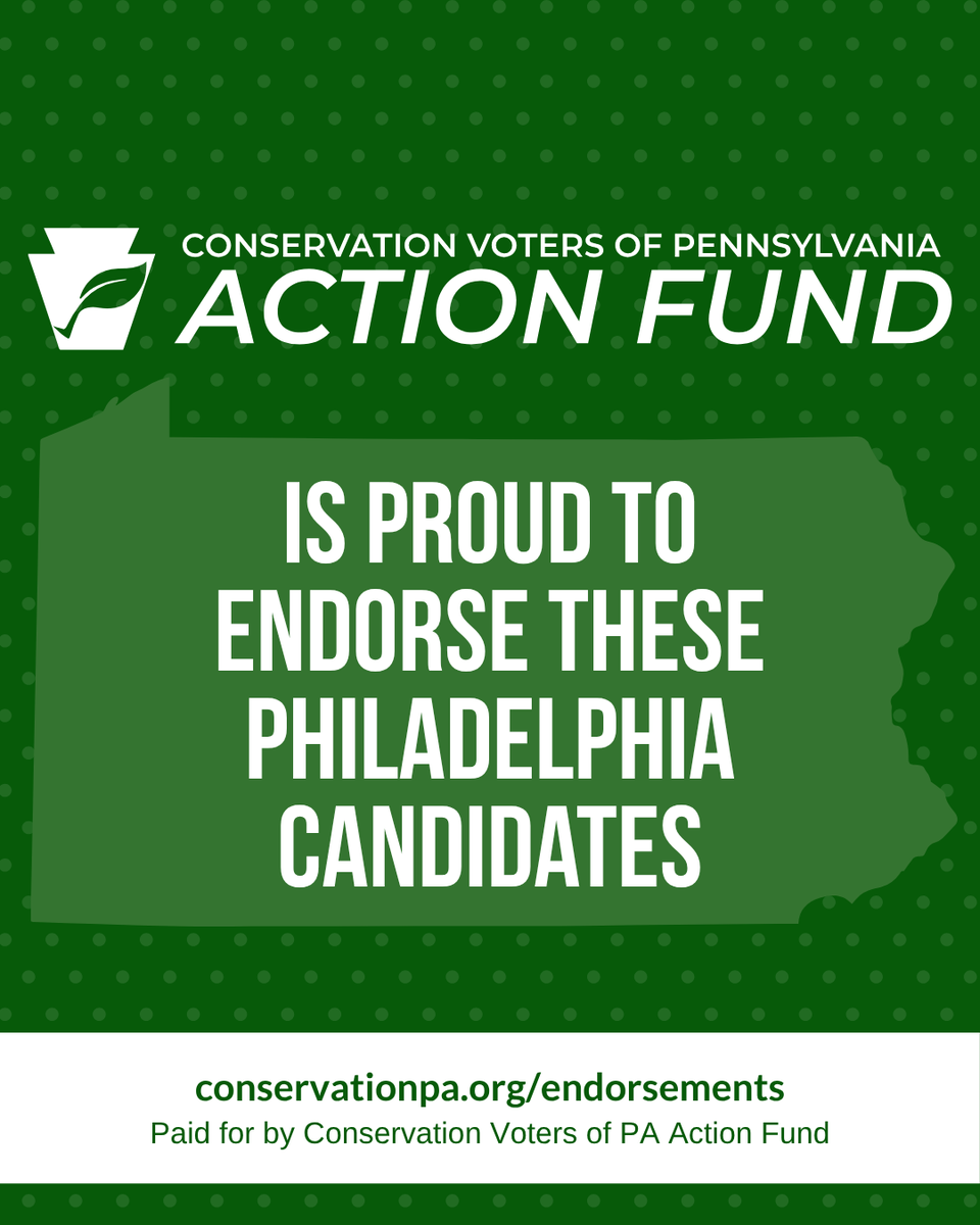 ConservationPA's tweet photo. Get ready for the November 3 election by exploring our third round of Philadelphia endorsements! https://t.co/hbRgQGKJPW https://t.co/hiWBIAnPQb
