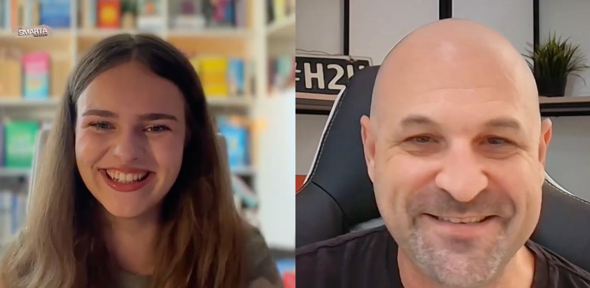 bysoniamarta's tweet photo. Ten jumping jacks before we started recording, and it set the entire tone for #TheSMARTAPodcast with @bryankramer
-how communication patterns have changed 
-what to say in hard leadership moments
- why overnight success is like an iceberg
📺https://t.co/LPGy12Ljnu https://t.co/BhxYBSC3ig