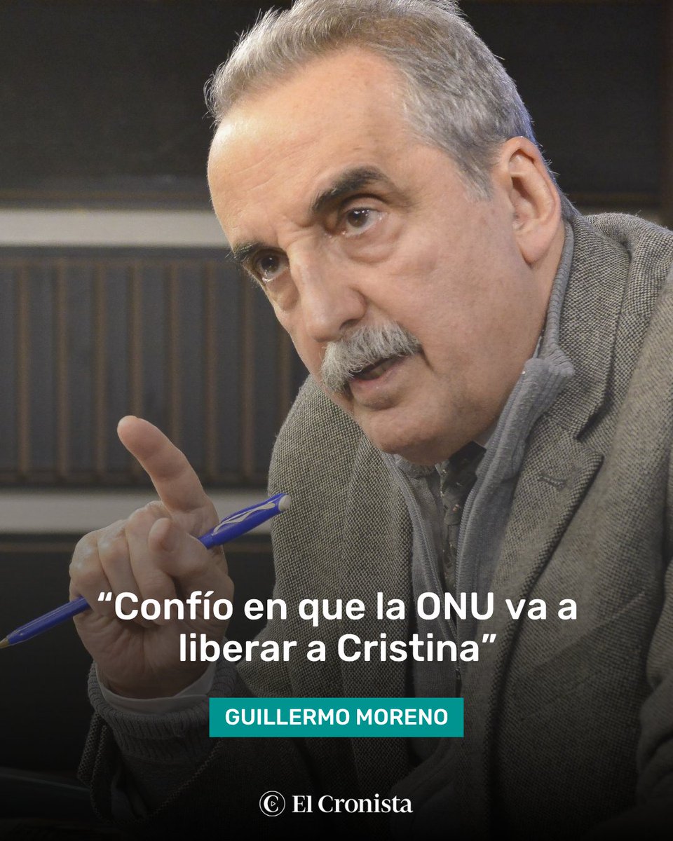 Cronistacom's tweet photo. GUILLERMO MORENO PARTICIPÓ DEL ACTO DE LOS KIRCHNER: "LA ONU LA VA A LIBERAR"

El dirigente peronista y exsecretario de Comercio, Guillermo Moreno, estuvo presente en el acto realizado en San José 1111 por los cuatro años del intento de asesinato a Cristina Kirchner.

Previo al evento, Moreno aseguró que "la ONU va a liberar a Cristina".

La expresidenta llevó su caso al Comité de Derechos Humanos de las Naciones Unidas (ONU), al considerar que la condena que la inhabilita de por vida para ejercer cargos públicos vulneró garantías fundamentales.

¿Qué opinás de los dichos de Moreno? Te leemos en los comentarios.