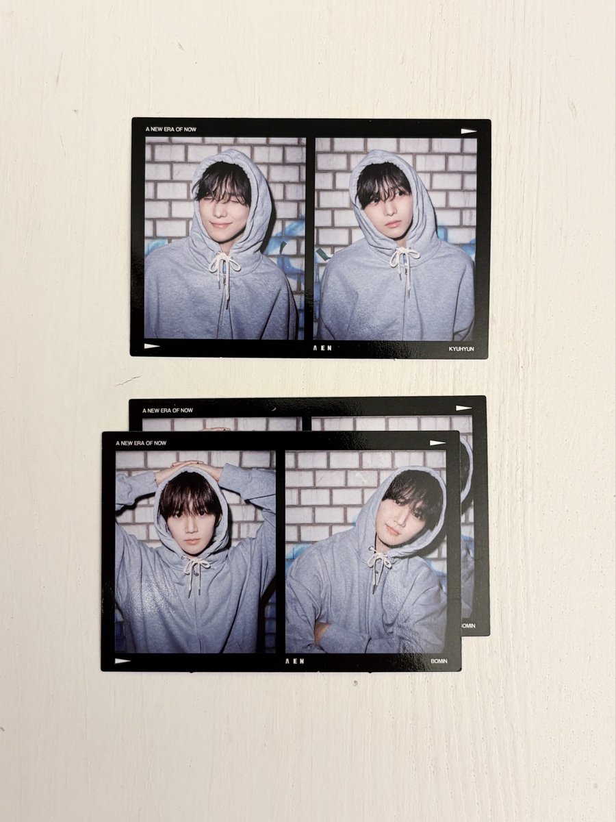 beom416's tweet photo. AEN THE 1st EP
A NEW ERA OF NOW 
エイエン トレカ 交換

【求】ハルト（ユニ含）

【譲】画像（ジヨン ボミン ギュヒョン ハル ジュンソ カイラ）

オフイベ or 郵送 📮
お気軽にお声掛けください🖤 https://t.co/79OIxGsdMT
