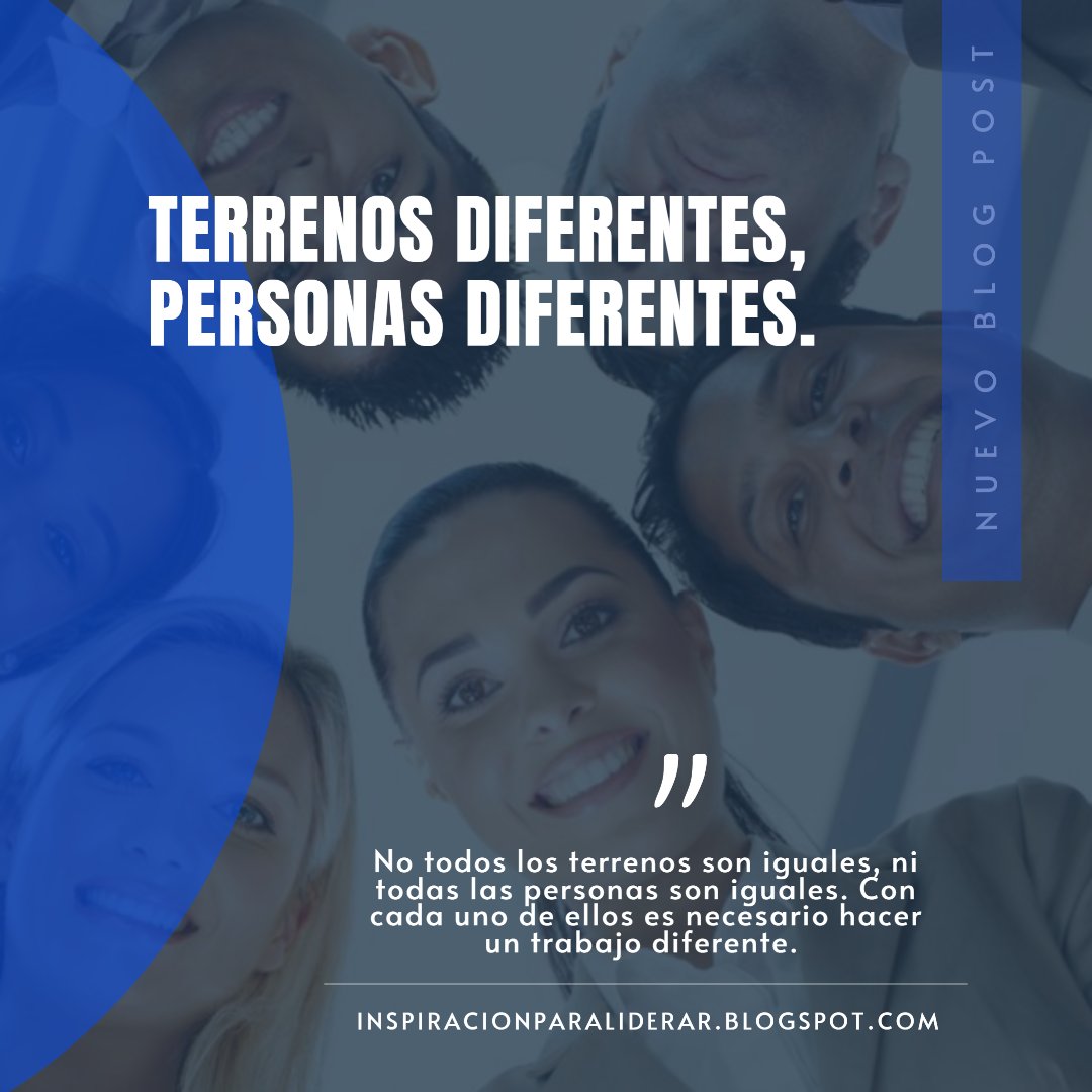 CpecVenezuela's tweet photo. 💥No todos los terrenos son iguales, ni todas las personas son igua­les. Con cada uno de ellos es necesario hacer un trabajo diferente.

👉https://t.co/cFeycJP2ga #InspiracionParaLiderar #vidas #personas #capacidades #desafíos #diferencias #terrenos #expectativas #habilidades https://t.co/0AwwUUMQ2V