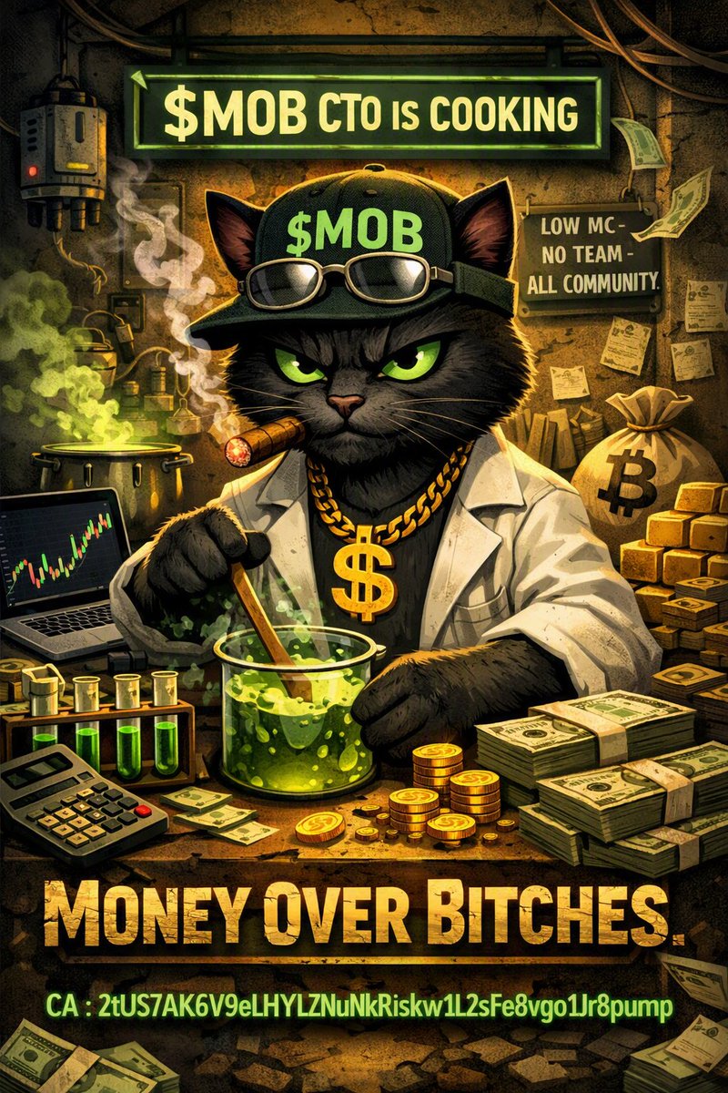 CryptoEagle100x's tweet photo. 🚀 $MOB CTO IS COOKING
Low MC, strong narrative, and it’s all community-owned. No team. No bullshit.
This is the kind of token you wanna FOMO before the crowd catches on 👀
🐈‍⬛ Money Over Bitches.
First the money, then the empire. 💰
CA 2tUS7AK6V9eLHYLZNuNkRiskw1L2sFe9Rvgo1Jr8pump https://t.co/Uc0y7YIpsJ