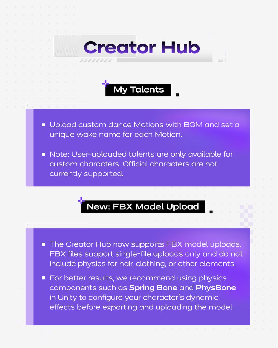 dipal_official's tweet photo. 📦 Dipal D1+ update is here! Upload FBX models, add BGM to custom Motions, connect to authenticated Wi-Fi & enjoy smoother performance. ✨
#Dipal #FBX #DipalD1 #CreatorHub #AICompanion https://t.co/HRRESlPRog