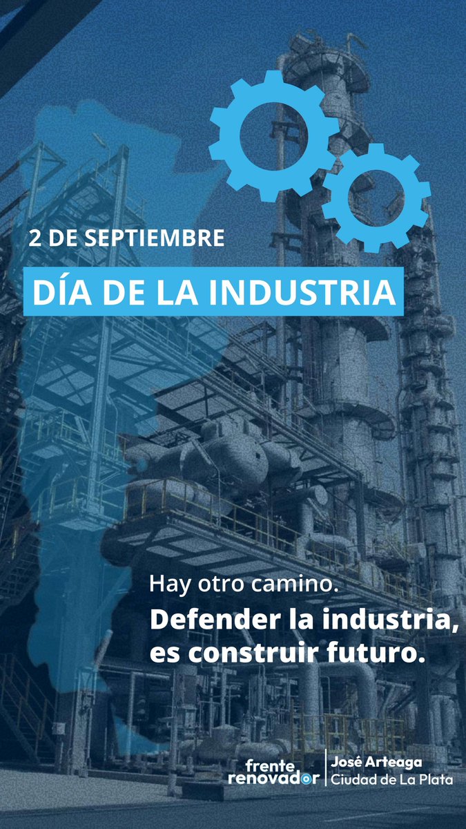 joserarteaga's tweet photo. 🗓️🏭 En el Día de la Industria nuestro reconocimiento al esfuerzo de quienes sostienen la producción nacional en un contexto adverso, ante un Gobierno nacional que le da la espalda al sistema productivo.

☑️ Defender la industria es impulsar desarrollo: empleo genuino, valor agregado y crecimiento.

Hay otro camino. Con industria, hay futuro. ♥️🇦🇷