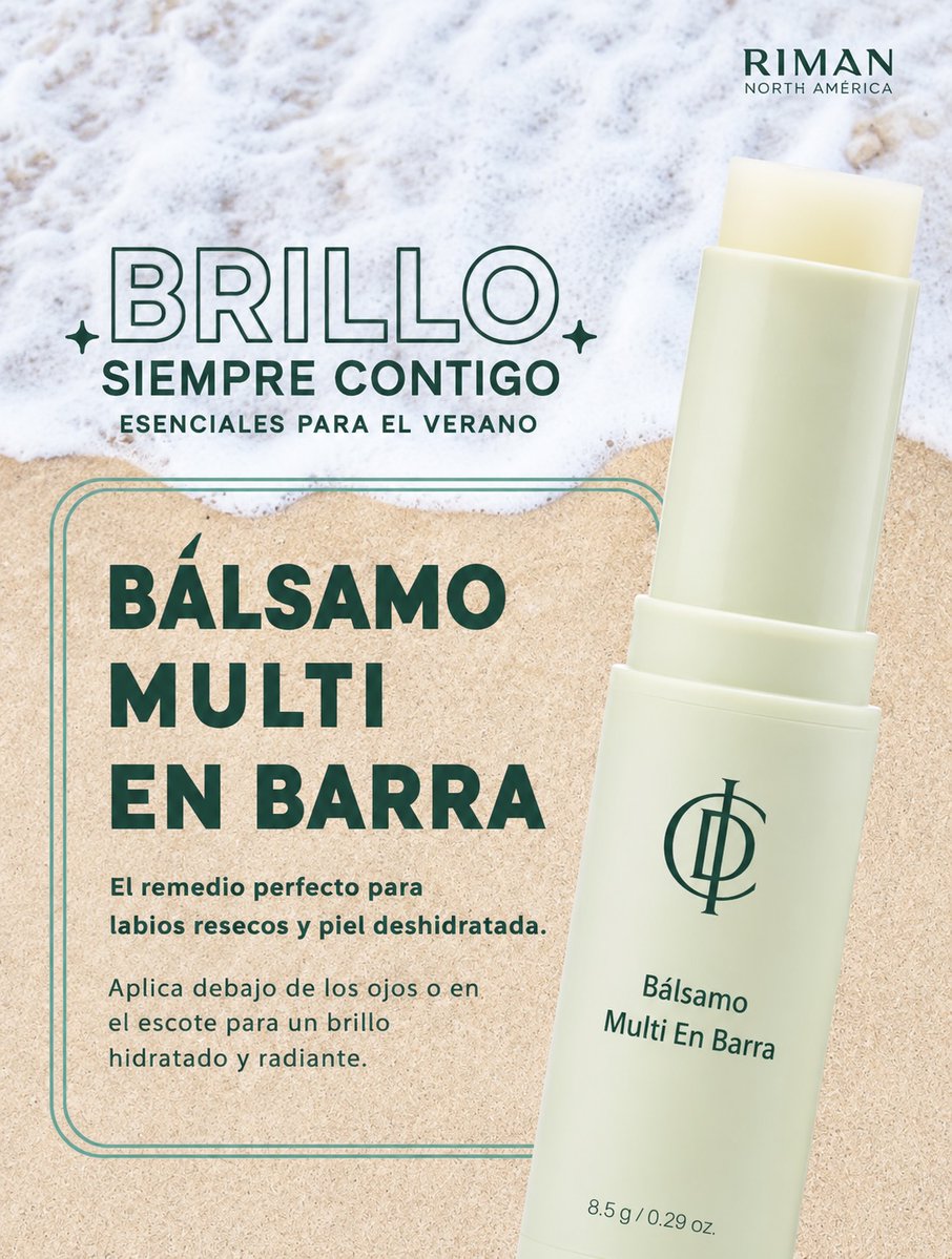 Pata69's tweet photo. El secreto para una piel radiante, siempre contigo. El Multi Balm Stick de RIMAN hidrata, nutre y aporta luminosidad al instante. Ideal para refrescar tu piel y realzar su aspecto saludable en cualquier momento. https://t.co/9Jlt3BIRYY
