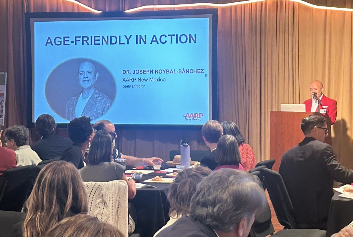 AARPNM's tweet photo. The city of Albuquerque kicked off its Age-Friendly Housing Design Competition Tuesday held at Fusion. The competition is due in part to an AARP 2026 Community Challenge Grant awarded to the city in June. AARP New Mexico State Director Joseph Roybal-Sanchez presented. https://t.co/STKHBFaH99