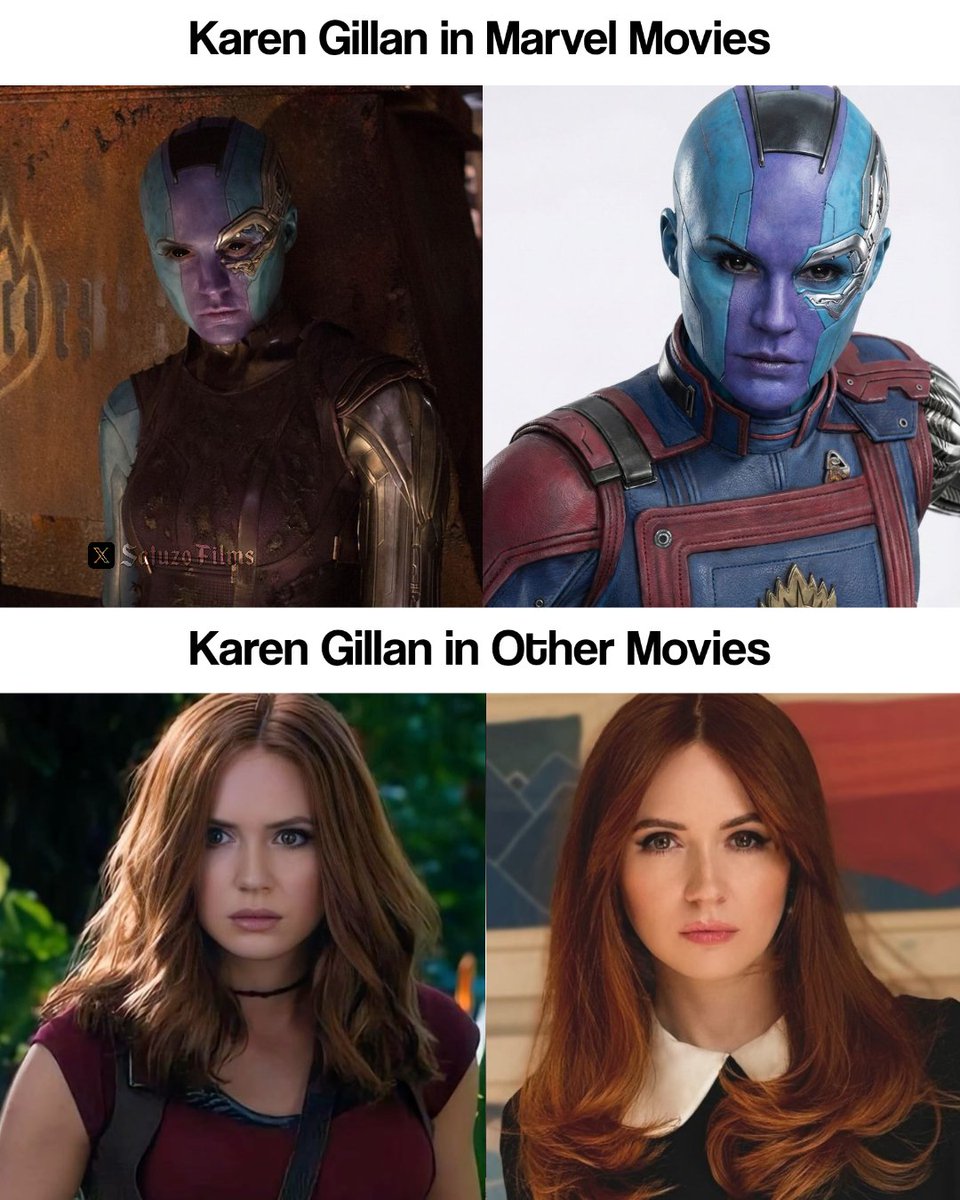 SatuzoFilms's tweet photo. I think she looks more beautiful in other movies #KarenGillan https://t.co/S4odx1wOOk