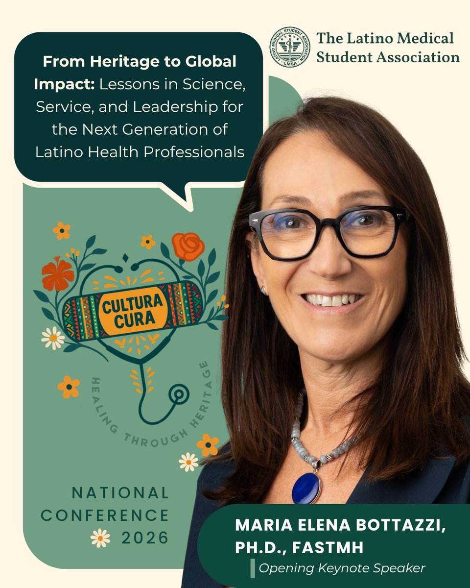 LmsaNational's tweet photo. Introducing our 2026 LMSA National Conference Opening and Closing Keynote Speakers!

🌺 Cultura Cura: Healing Through Heritage 🌺
📍 Houston, TX | 📅 September 17–20, 2026

#LMSA2026 #CulturaCura #LMSA https://t.co/Mnk0aVKU6M