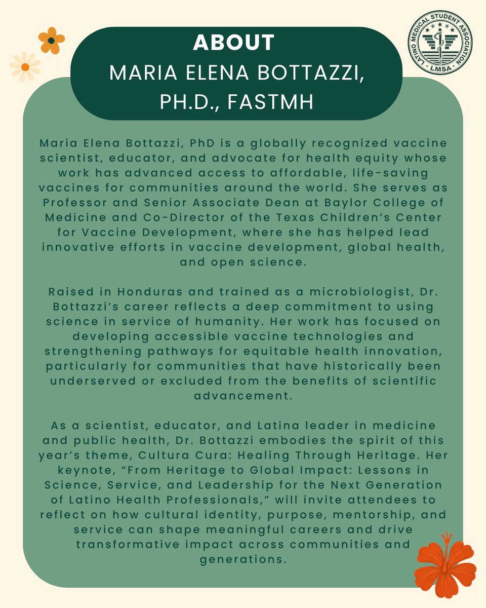 LmsaNational's tweet photo. Introducing our 2026 LMSA National Conference Opening and Closing Keynote Speakers!

🌺 Cultura Cura: Healing Through Heritage 🌺
📍 Houston, TX | 📅 September 17–20, 2026

#LMSA2026 #CulturaCura #LMSA https://t.co/Mnk0aVKU6M