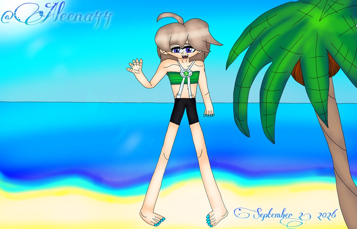 AleenaHoque's tweet photo. Cadenza's Day At The Beach 🏖 #MonolithSoft #SomaBrigner #Cadenza #Beach #speedpaint https://t.co/pvhHFZ0mGP