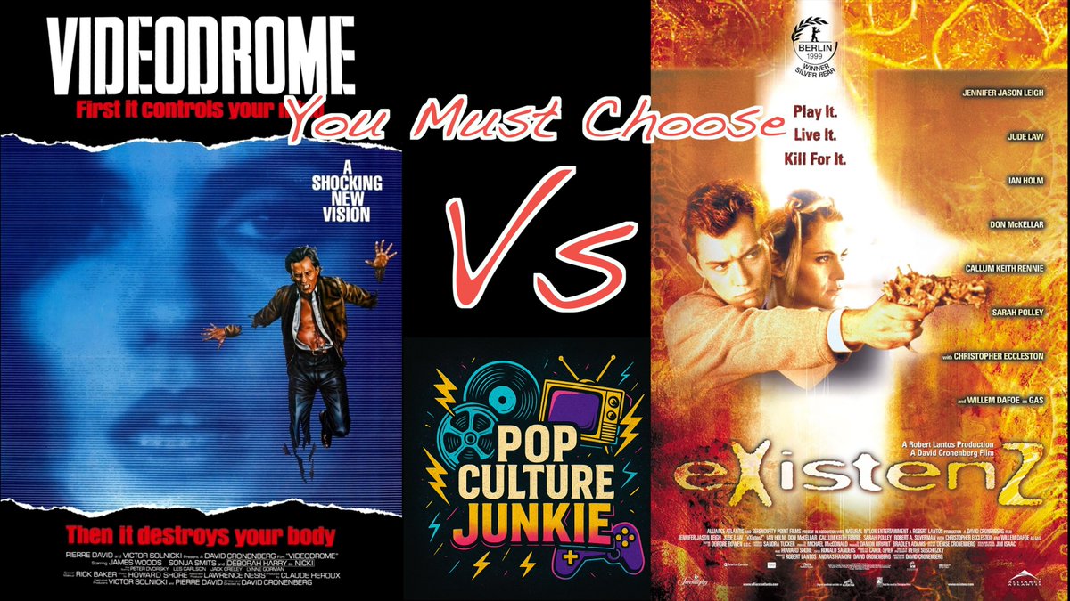 pculturejunkie's tweet photo. 🩸 YOU MUST CHOOSE 🩸
Left: Videodrome (1983) — “Long live the new flesh”
Right: eXistenZ (1999) — when the game becomes real
Which Cronenberg mind-bender wins?
Comment your winner 👇
#Videodrome #eXistenZ #Horror #PopCultureJunkie https://t.co/depCUfL2IJ