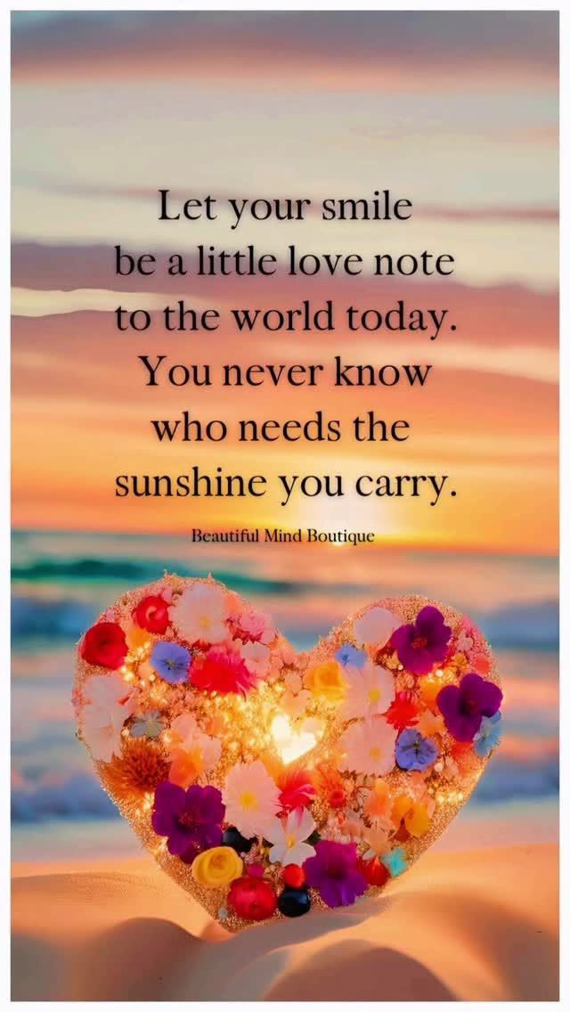 LifeWithJohn's tweet photo. Let your smile be a little love note to the world today.
You never know who needs the sunshine you carry. https://t.co/MEAZ65oH6W