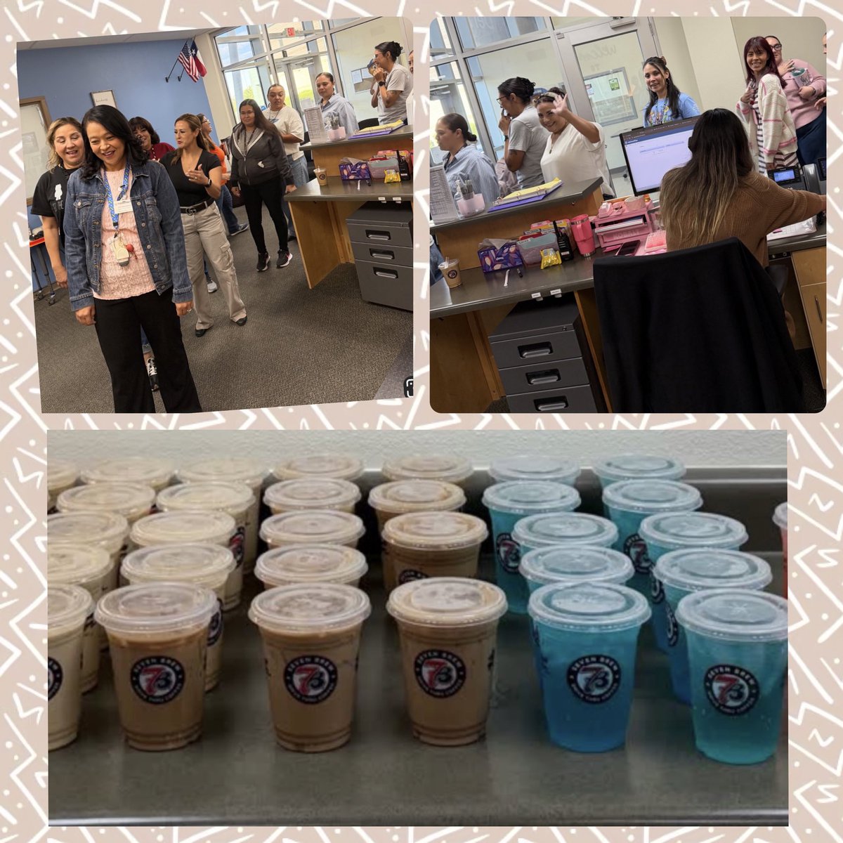 DelValleES_YISD's tweet photo. A huge thank you to 7 Brew Coffee for generously providing drinks for our amazing teachers and staff at @DVES! Your kindness and support helped brighten everyoneโs day. We truly appreciate you! ๐โ #THEDISTRICT #WeDeliverExcellence #7BrewCoffee @slahrman @badillo_mrs @OFOD https://t.co/PFv4foPhxJ