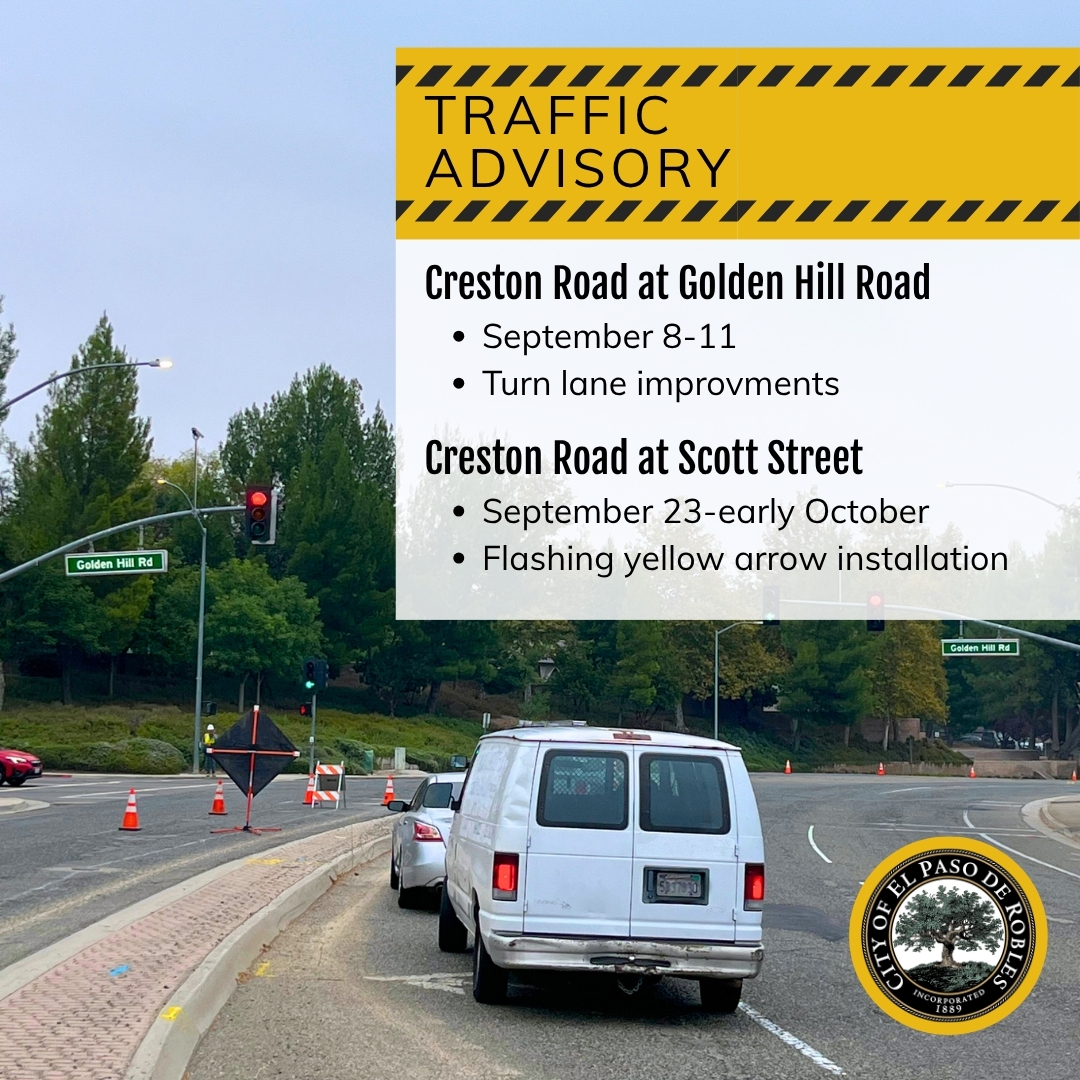 PRCity's tweet photo. 🚧 Traffic Advisory: Two Creston Road intersections will undergo improvements in September.
1️⃣Creston Road at Golden Hill Road
• September 8–11; construction 7 a.m.–5 p.m.
2️⃣Creston Road at Scott Street
• September 23-early October
https://t.co/i73W5jEy0e https://t.co/zzqG7FjLA9