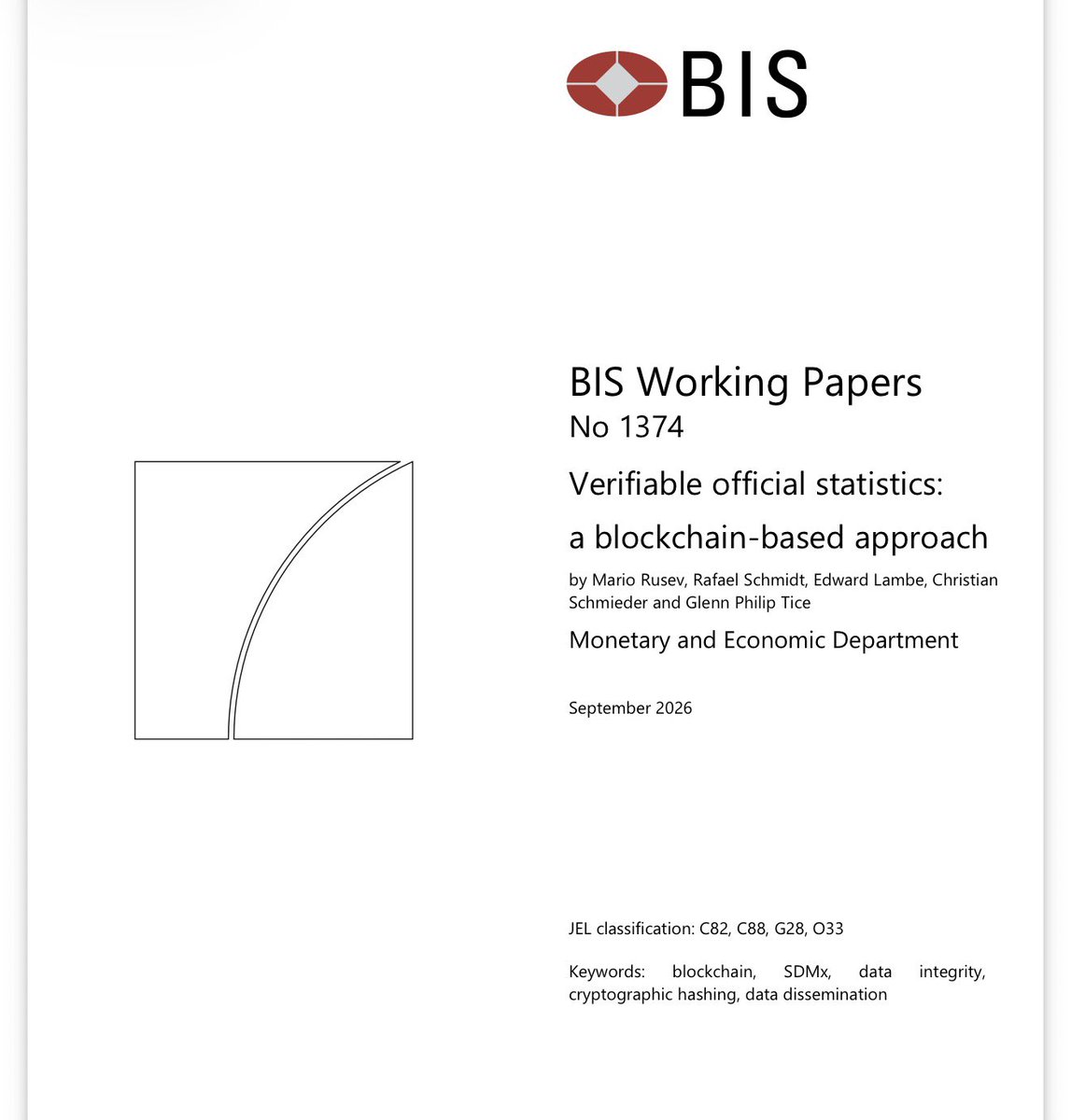 Vet_X0's tweet photo. This is very interesting!

The Bank of International Settlement used in their research paper the XRP Ledger (dev net) for its immutability and public verifiable properties!

So what did they do? Spoiler, they used the memo field, i suggest to use something else at the end.

The BIS wants to eliminate the trust that comes with published statistic files on websites. 

Hash the files first, connect those hashes with a Merkle tree into one summary, put that in a Payment memo and submit it to the XRP Ledger. Once validated it’s permanent and immutable.

You get a tx hash plus the leaves and a signed credential, put that in the statistic file so anyone can check it against the ledger. 

IMO there is a much better way to achieve this:

Use an NFT. They mention IPFS and actually you can use Arweave too. But put the hash into the NFT URI, anyone finding the statistics file can compute the hash and match against the URI hash (immutable), if it matches you know its the right one and not altered. 

Why is an NFT better than a memo tx? 

Because NFTs (yes NFT pages, don't be a Timmy...) are objects on the ledger and the memo isn't. So unless you want to store ledger history forever you better use objects as they get carried over into every next ledger.