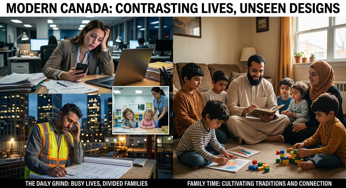 Gubloinvestor's tweet photo. Hardworking Canadian couples are busy at work. 
Their nuclear families are divided.

kids are in daycare, and parents are at the office. 

They have no time for their kids, let alone time to make them play sports.

Meanwhile, Mohammad from the Middle East does not work. 

He stays home with his wife and six children, and the government pays them $70,000 a year. 

He has all the time in the world to teach his kids his religious beliefs, and all the time in the world to make his kids follow his Islamic routine.

An average Canadian couple is working so much that they barely have time to devote to their kid or kids, if they even have any. 

They are working so Mohammad can stay home.

The system is broken. 

Actually, it’s designed by unseen people. Sad, but it's today’s reality.

Saskatchewan is living example of it…